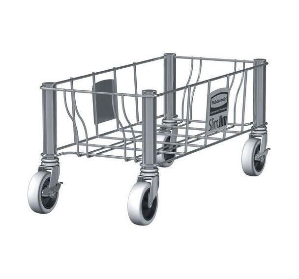 Socle simple en inox pour Slim Jim Rubbermaid