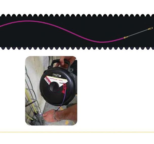 Sonde acier gaine en nylon 4mm L20m sur dévidoir