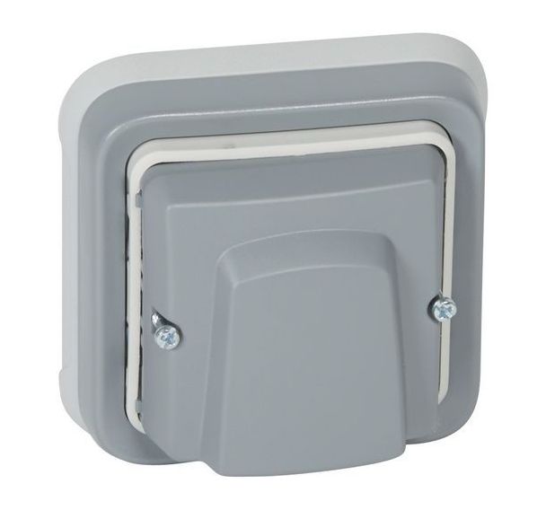 Sortie de câbles avec bornier Plexo complet encastré gris