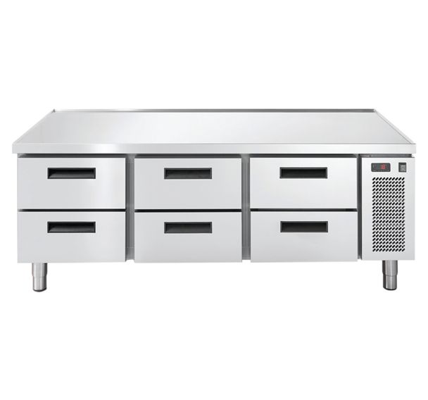 Soubassement réfrigéré GN1/1 négatif, 6 tiroirs LINEAR SNACK+LINSN+ 703 BTS2