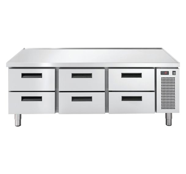 Soubassement réfrigéré GN1/1 négatif, 6 tiroirs LINEAR SNACK+LINSN+ 703 BTV2