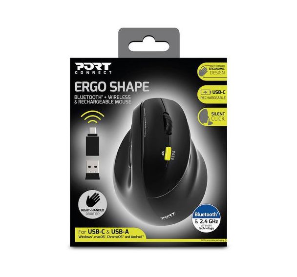 Souris Ergonomique Bluetooth Rechargeable pour droitier