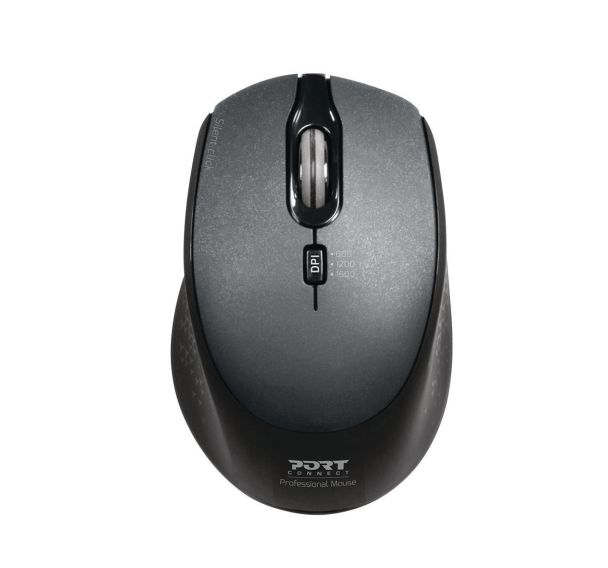 Souris Pro silencieuse sans fil noire - Port connect