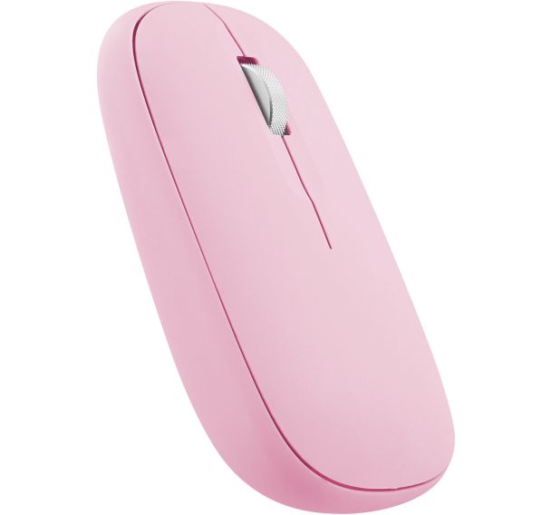 Souris colorée sans fil Dual connect iClick - Rose