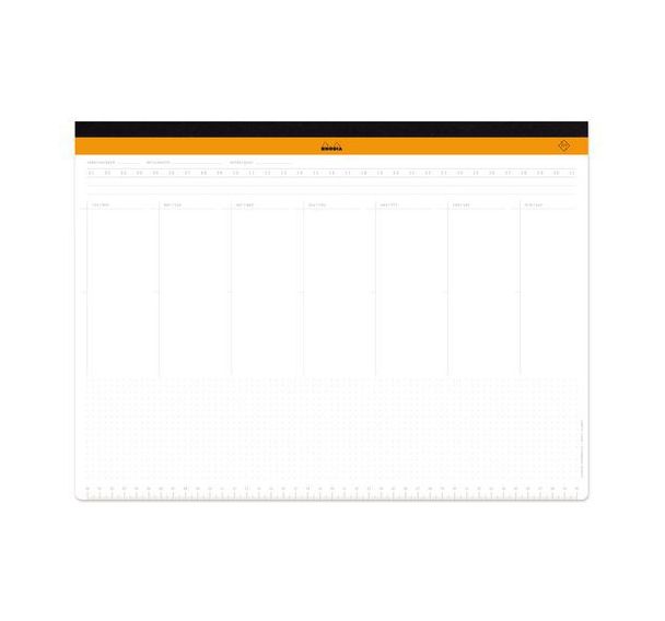 Sous-main papier semainier non daté - Rhodia