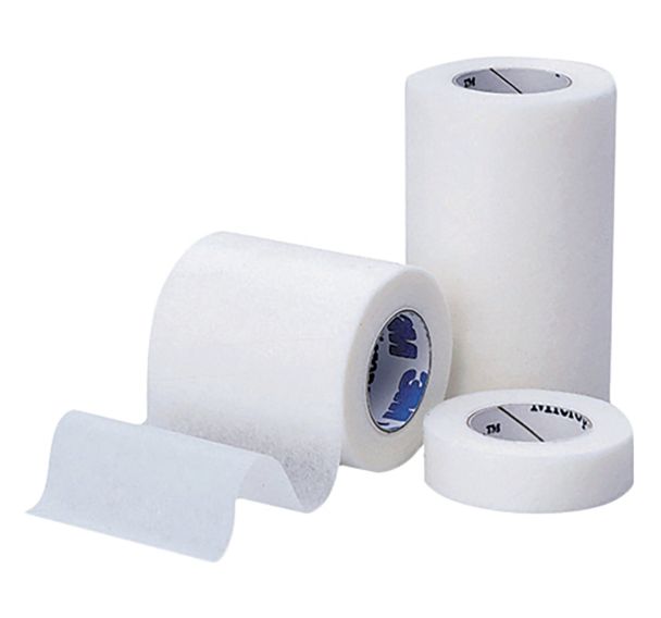 Lot de 6 Rouleaux sparadrap non tissé blanc, L5cm boite-3M