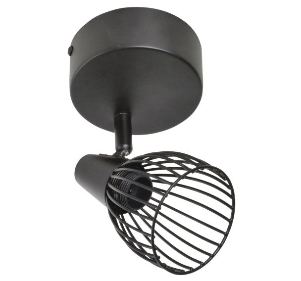Spot 1 lumière metal filaireJaro noir