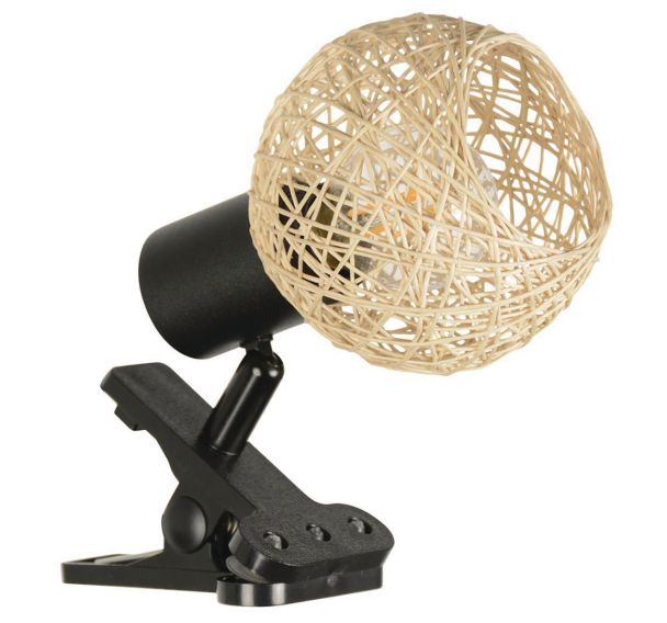 Spot à pince métal MALYA H12,50 cm naturel Corep