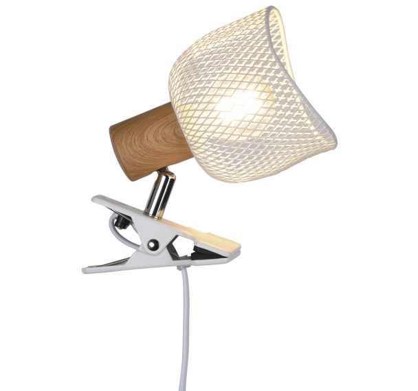 Spot à pince métal OTTAWA H19 cm blanc Corep