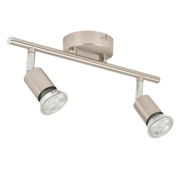 Spot base ronde Andy en métal 2 lumières Corep