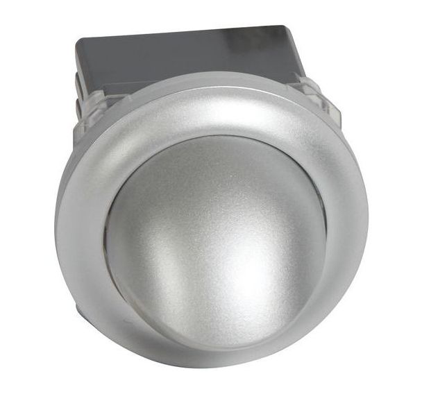 Spot orientable pour escalier avec enjoliveur chrome mat