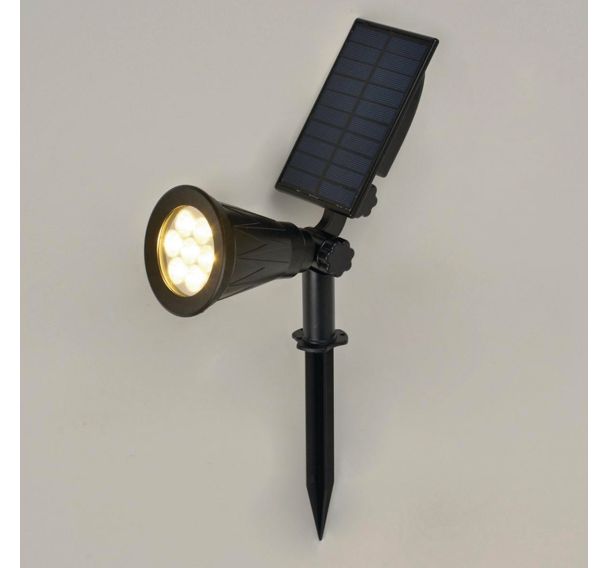 Spot solaire de jardin jardin à piquer noir