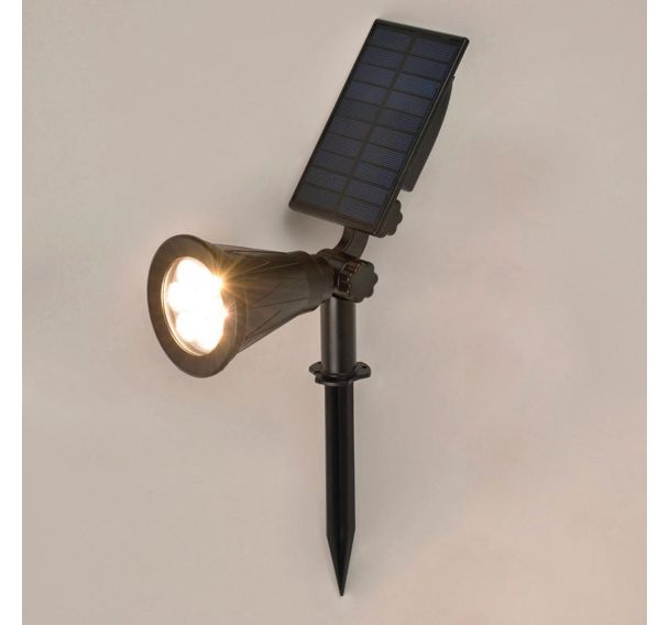 Spot solaire de jardin jardin à piquer noir couleur variable