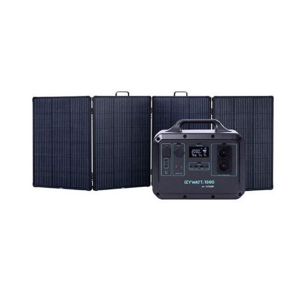 Station IZYWATT 1500 + Panneau solaire pliant cadré 315W