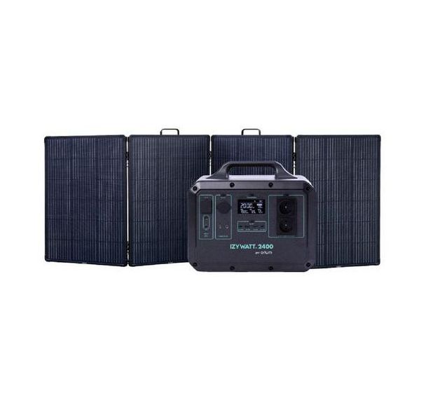 Station IZYWATT 2400 + Panneau solaire pliant cadré 315W