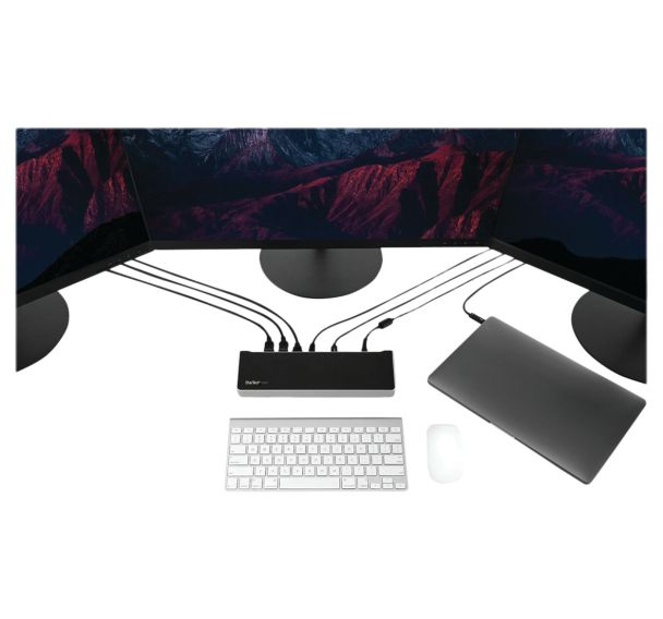 Station d'Accueil USB-C 4K, 100W PD, Hub 5x USB 5Gbps 3.2 - StarTech