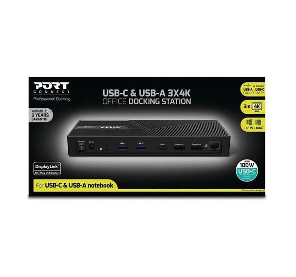 Station d'accueil USB A/Type C - 3 écrans 4K/2 écrans 5K - Port designs