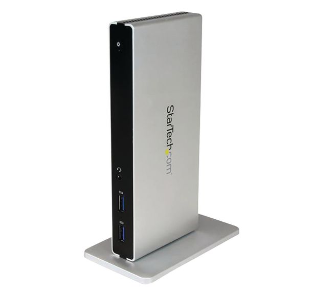 Station d'accueil USB 3.0 double affichage DVI PC portable  GbE et adaptateurs