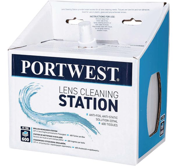 Station de nettoyage d'oculaire - Portwest (Lot de 6000)