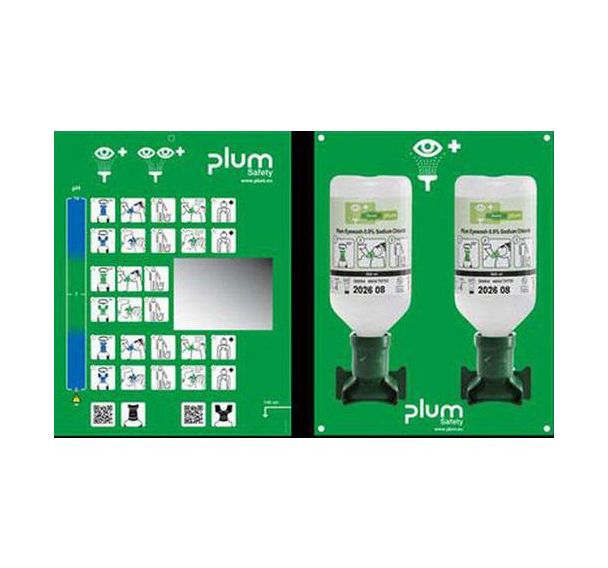 Station lave-oeil avec 2 flacons de 500ml - Plum