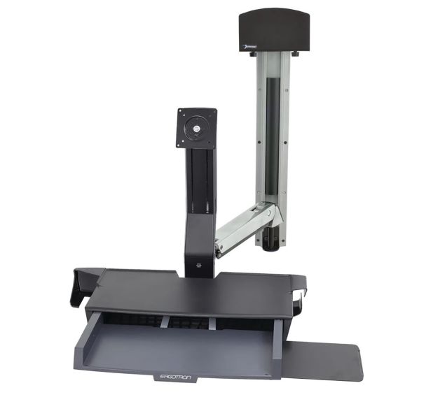 Station murale StyleView Combo assis-debout avec plan de travail - Ergotron