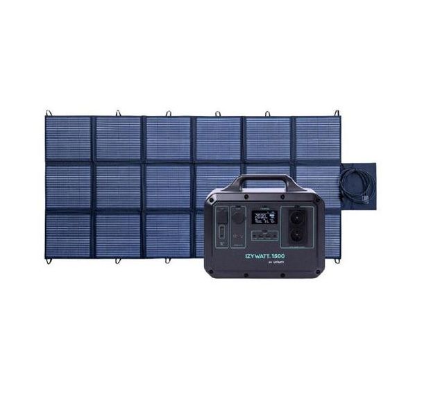 Station portative IZYWATT 1500 + Panneau solaire pliant 400W