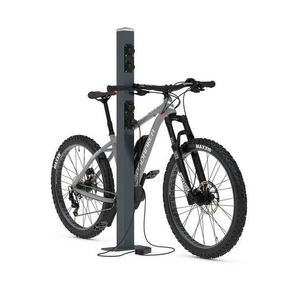 Station recharge e-bike - 390 × 1460 × 340 - Anthracite grey