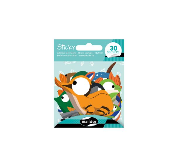 Sticky, Animaux de la rivière, 30 gommettes