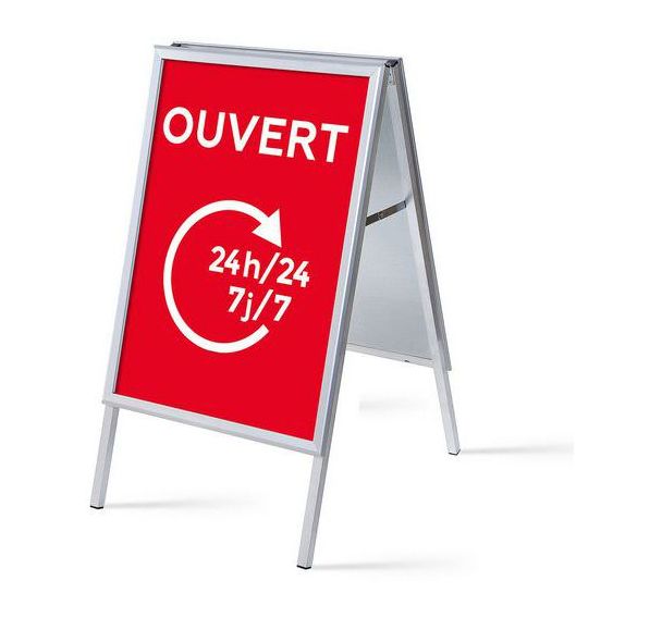 Stop-Trottoir A1 Ensemble Complet Ouvert 24/7 Rouge