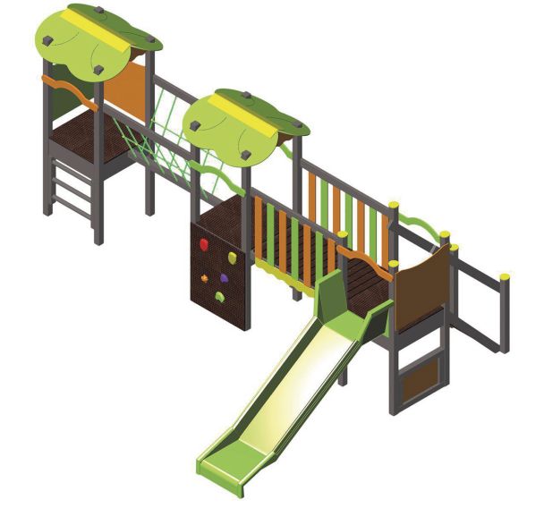 Structure 2 tours alu glissière polyester