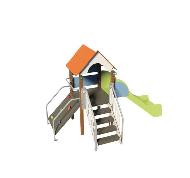 Structure Fripounette mini grimpe bois Wiki Cat