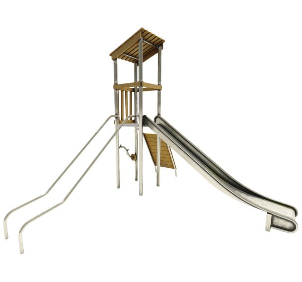 Structure LOREE 1 tour mur escalade inox/robinier