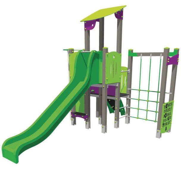 Structure alphabet 2 tourelles alu