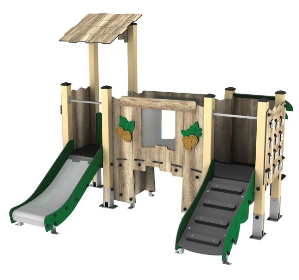 Structure cabane Noisette métal beige/HPL/polyester - Manutan Expert