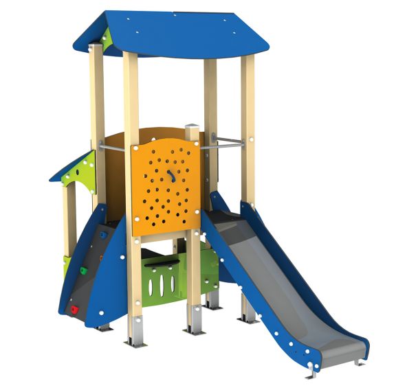 Structure grande tour/cabane Pilou alu/polyester HPL - Manutan Expert