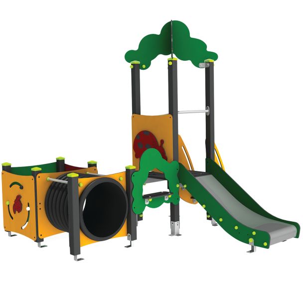 Structure multifonction 1 tourelle alu/polyester HPL - Manutan Expert