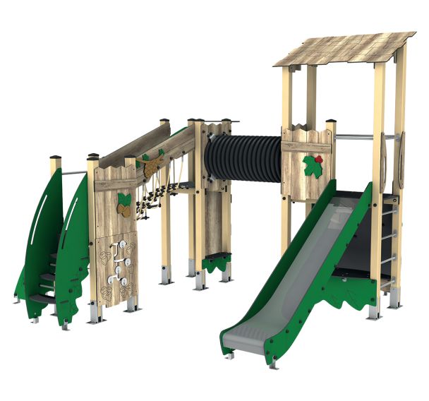 Structure pont corde Noisette métal beige/HPL/polyester - Manutan Expert