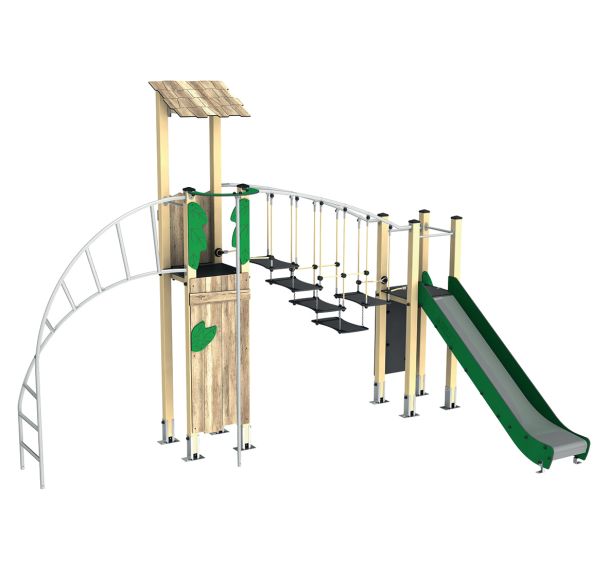 Structure pont suspendu Noisette métal beige/HPL/polyester - Manutan Expert