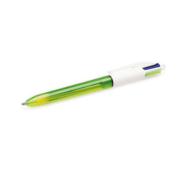 Stylo 4 couleurs fluo BIC pointe moyenne
