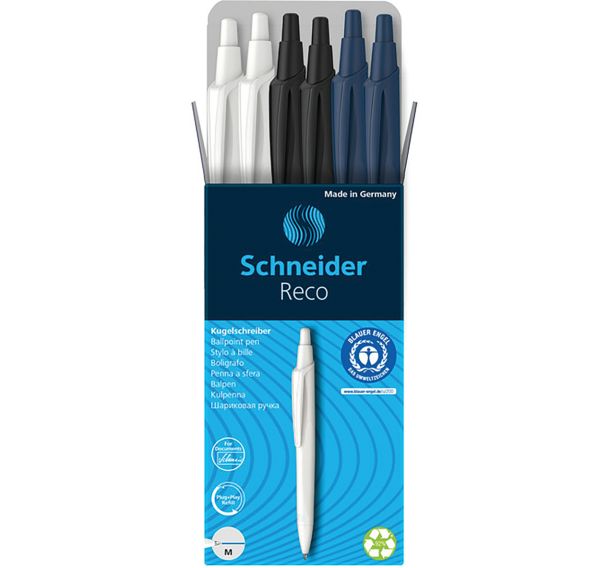 Stylo à bille - Reco - 6 pcs assorties - Schneider