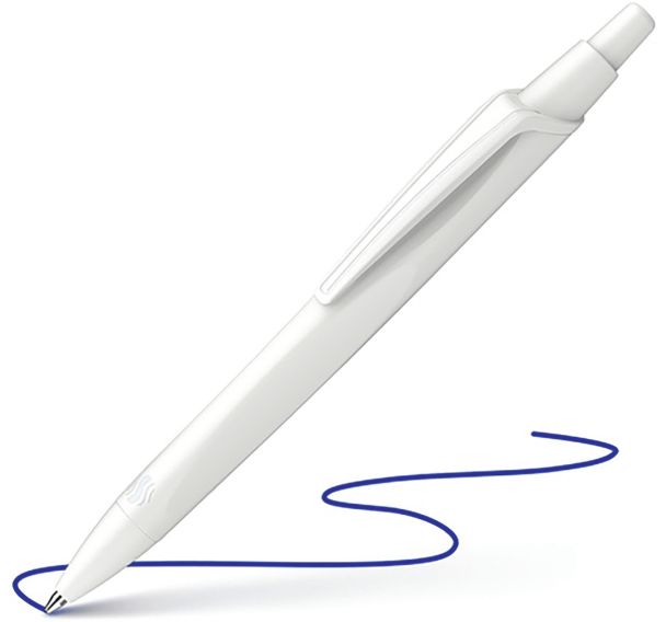 Stylo à bille - Reco - blanc/bleu - Schneider