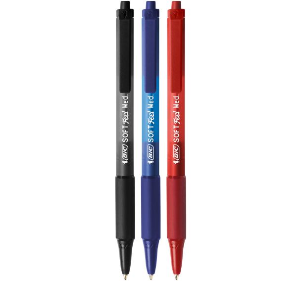 Stylo bille pointe moyenne rétractable “Soft Feel” - Bic
