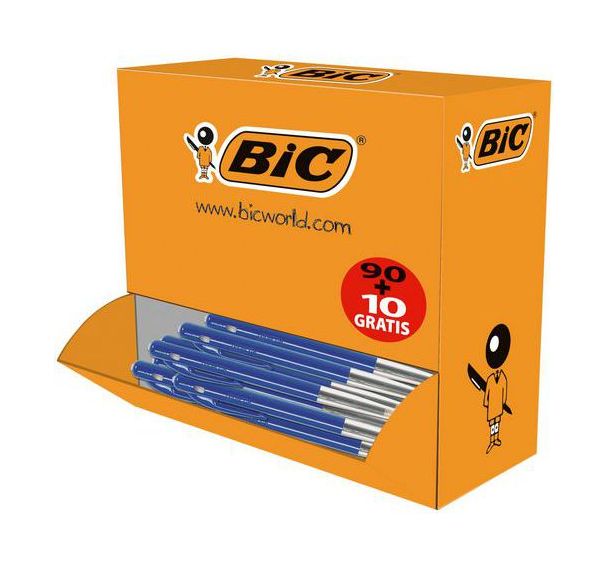 Stylo bille rétractable M10 - Boîte de 90 plus 10 offerts - Bic
