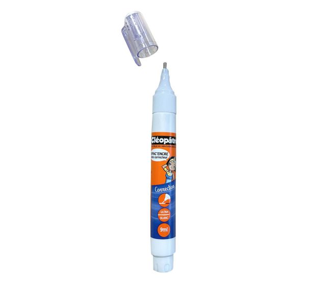 Stylo correcteur blanc 9ml Cléopâtre