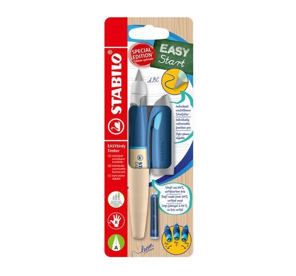 Stylo plume d'apprentissage Easybirdy Timber réglable - Stabilo