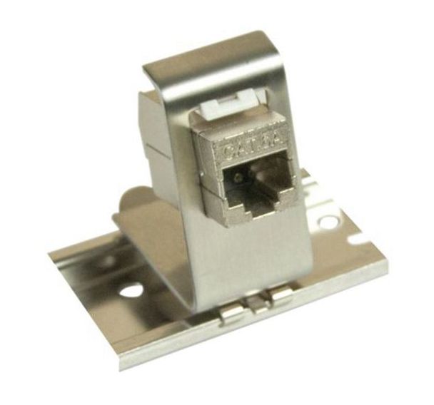 Support 1 port keystone pour rail DIN