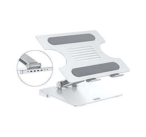 Support ajustable ordinateur PC 17' + docking aluminium Desq