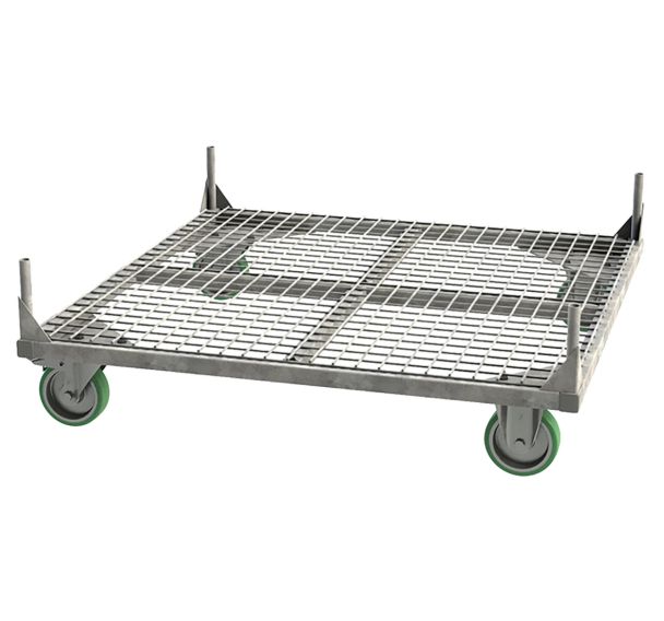 Support big bag light sur base roulante grillagée - Sameto