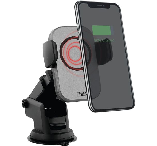 Support charge induction motorisé smartphone fixation 3 en 1