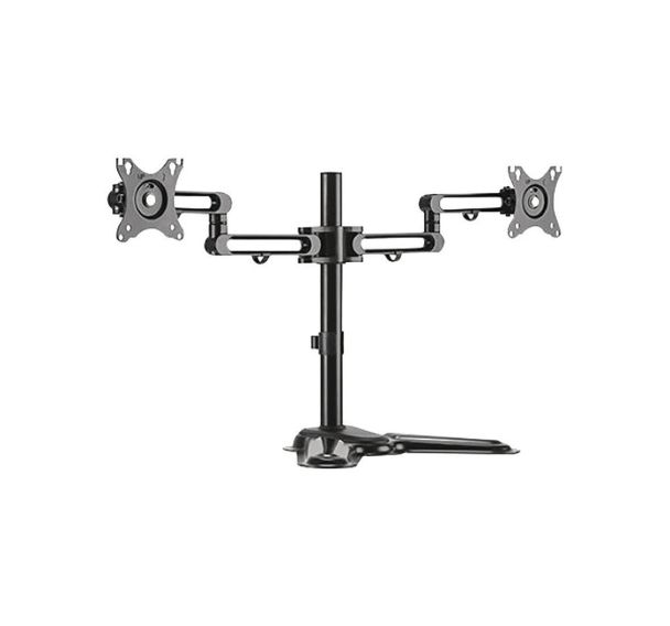 Support de 2 écrans à inclinaison +/-30° et rotation à 360°